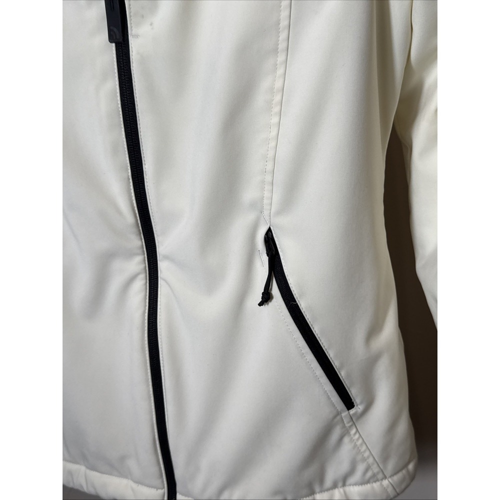 THE NORTH FACE Filled Ivory/Cream Jacket Primaloft Small Full Zip Windwall - Picture 2 of 11